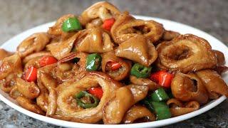 Stir-fried fatty intestines are delicious