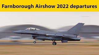 F16, F35 and F15 departing Farnborough Airshow 2022