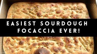 Easy Sourdough Focaccia Bread Recipe | Sourdough Discard Recipe