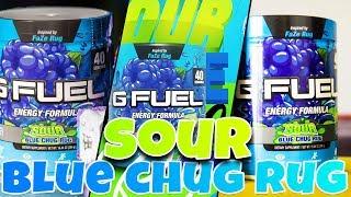 NEW G-Fuel SOUR BLUE CHUG RUG First Look AND Taste Test! - WITH NEW G-FUEL 2GO SCOOPER