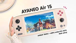 the most powerful small handheld pc - AYANEO air 1S  | RTX4070 eGPU | KYY | vernal | Genshin Impact