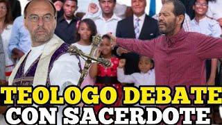 INCREÍBLE COMO SACERDOTE TRATA MAL al TEOLOGO en UN DEBATE#miguelmontalvo