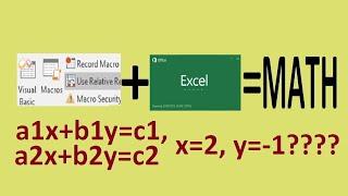 Excel Macros |VBA| Mathematics Programming in excel |Equations in excel vba