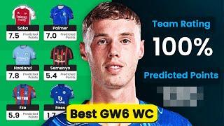 BEST GW6 WC TEAM! | FPL GW6 AI WILDCARD REVEAL! | Fantasy Premier League 2024/25