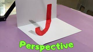 Perspective | How to Draw Letter J 3D Trick Art 3D Drawing