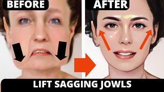 FACE REJUVENATION 35+ | ANTI-AGING EXERCISES FOR SAGGING SKIN, LAUGH LINES, SAGGY JOWLS | SUBTITLES