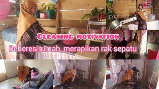 cleaning motivation || beberes rumah, merapikan rak sepatu sederhana