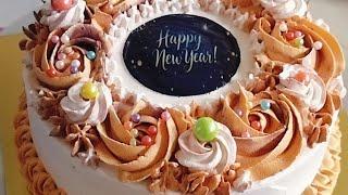 new cake design| basic cake decorating idea| butterscotch cake making tutorial