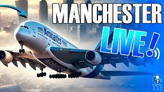 A GUSTY Manchester Airport Live! STUNNING CLOSE UP AVIATION! #planespotting #manchesterairportlive