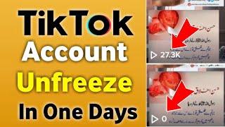 Tiktok Account Unfreeze Kaise Kare | Tiktok Account Freeze Problem