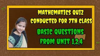 maths Quiz#mjptbcwreis @knr town girls @Enlightenamulya #quiz#maths