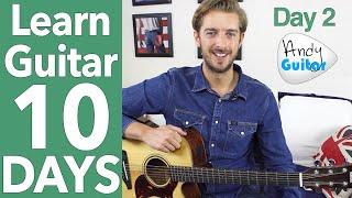 Guitar Lesson 2 - EASY 2 CHORD SONG & LEAD GUITAR [10 Day Guitar Starter Course]