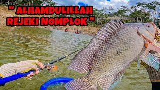 REJEKI NOMPLOK‼️ MUSIM PACEKLIK MASIH BISA DAPAT IKAN BESAR || mancing ikan nila di waduk wonorejo