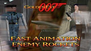 GoldenEye 007 N64 - Fast Animation Enemy Rockets (Director's Cut)