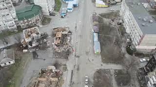 #Drone footage - The destruction of #Borodianka in #Ukraine