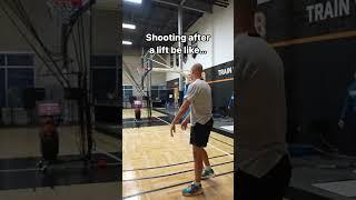 What it’s like to Shoot Hoops After a Lift  #basketball #shorts