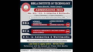 BIT Noida invites applications for admissions 2023