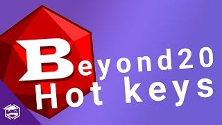 How to use Beyond20 Hot Keys