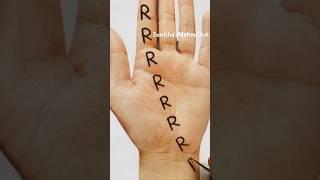 R Alphabet Easy Simple Mehndi Design️ #mehndi #shortvideo #youtubeshorts #viral #ytshorts #henna