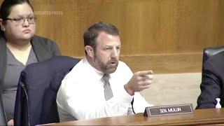 Sen. Markwayne Mullin challenges Teamsters leader to a fight. Bernie Sanders intervenes