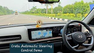 Hyundai Creta 2024 Level 2 ADAS Demo | Automatic Steering Control |Autosteer | Best Security Feature