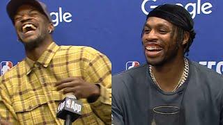 Jimmy Butler and Buddy Hield hilarious interview after Game 1 win vs Timberwolves 