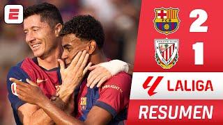 BARCELONA sacó difícil triunfo en Montjuic ante ATHLETIC con goles de Lewandowski y Yamal | La Liga