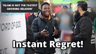 He said "Islam isn't the Fastest Growing Religion" and gets Instant Reply