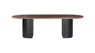 Marlow Black and Brown Wood Oval Dining Table from Coleman Furniture