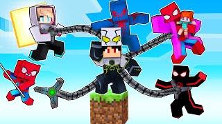 ARANHA DO MAL com todos ARANHAS em APENAS UM BLOCO no Minecraft