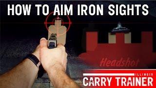 How to Aim Iron Sights on a Pistol | Episode #12