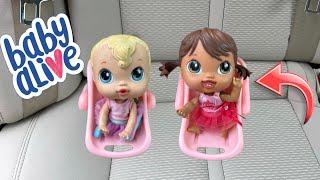 NEW Baby alive crib life dolls go on a outing 