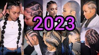 Simple Braided Cornrow Straight All Back Hair Ideas | Fresh Braided Cornrow Hairstyles With Designs