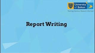 Report Writing Level 1