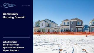 Community Housing Summit Presentation September 26, 2024