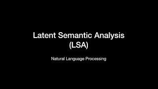 LSA (Latent Semantic Analysis)