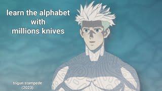 learn the alphabet with millions knives