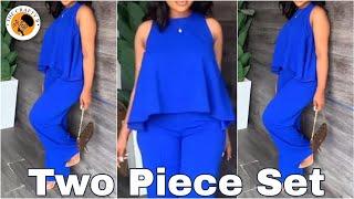 [Two Piece Top And trouser Tutorial] How To Cut A High Low Circle Top And A Trouser