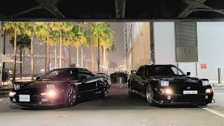 RX7 & NSX at the Royal Automobile Club Sydney carpark