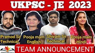 UKPSC JE Team Announcement | Hindi | English | Civil Engineering Faculty