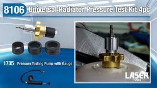 8106 | Universal Radiator Pressure Test Kit 4pc | Pump with Gauge (1735)