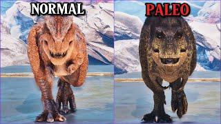 ARK ASCENDED PALEO FORMS - ALL PALEO DINOS COMPARISON 4K