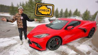 New C8 Already Has Check Engine Light (Snow Drifting)