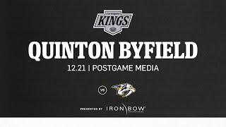 Forward Quinton Byfield | 12.21 LA Kings lose in OT against the Nashville Predators