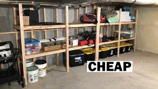 DIY Basement Storage Shelves - EASY