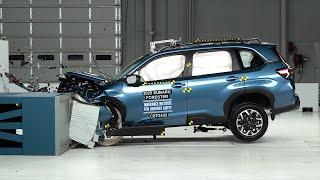 2025 Subaru Forester updated moderate overlap IIHS crash test