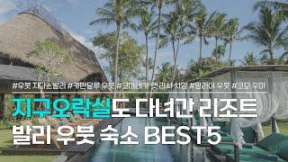 우붓 숙소 BEST 5 | 지구오락실 멤버들도 다녀간 리조트 포함! 발리 우붓 숙소 추천 | 지다스 발리, 카만달루 우붓, 코마네카 앳 라사사양, 알라야 리조트 우붓 등