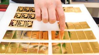 Process of Making 999.9‰ Pure Gold Bar. Gold Exchange in Korea