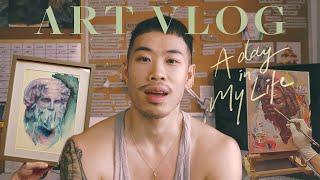 ART VLOG  a day in my life + time management~ 27yo Full-Time Artist