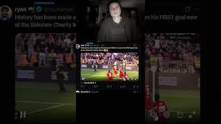 Fanof reacts to ishowspeed making his first goal in the sidemen charity